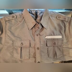 True Rock Gray Button-Up Shirt